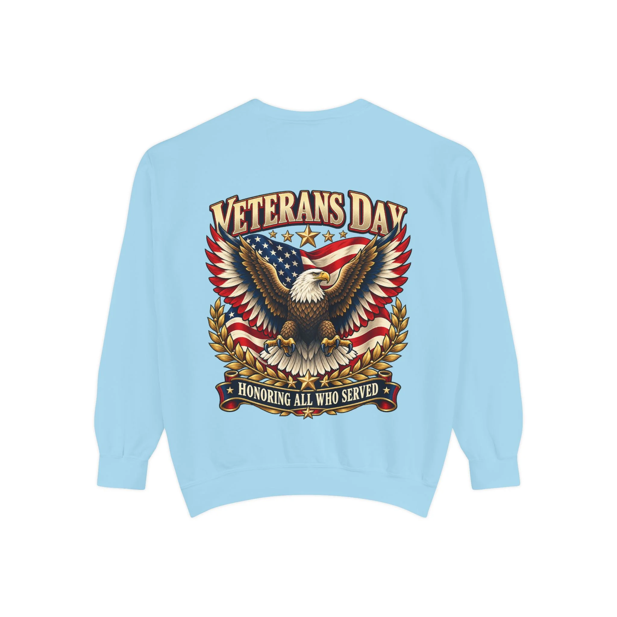 Veterans Unisex Garment-Dyed Sweatshirt - image back - Image 11