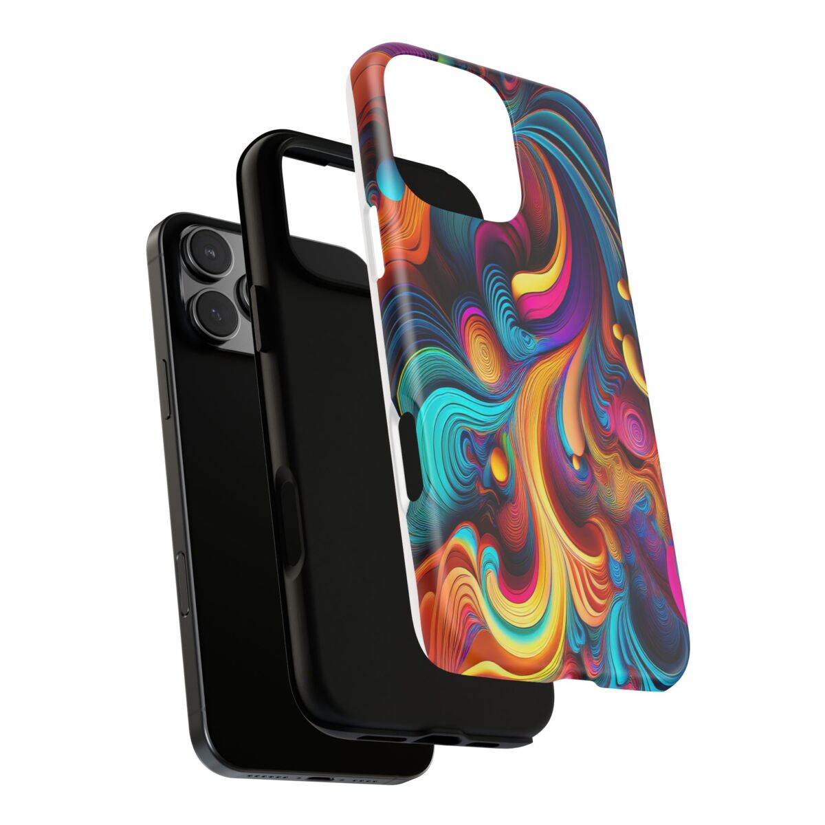 Psychedelic, Vibrant Artsy Phone Case, Colorful Protective over, iPhone, Galaxy, Google - Image 169