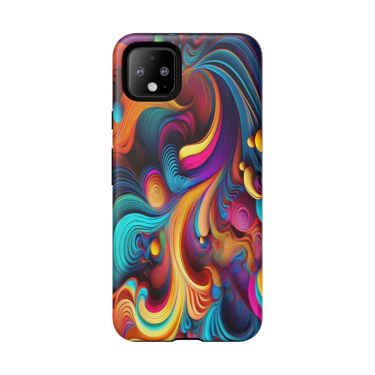 Psychedelic, Vibrant Artsy Phone Case, Colorful Protective over, iPhone, Galaxy, Google - Image 234