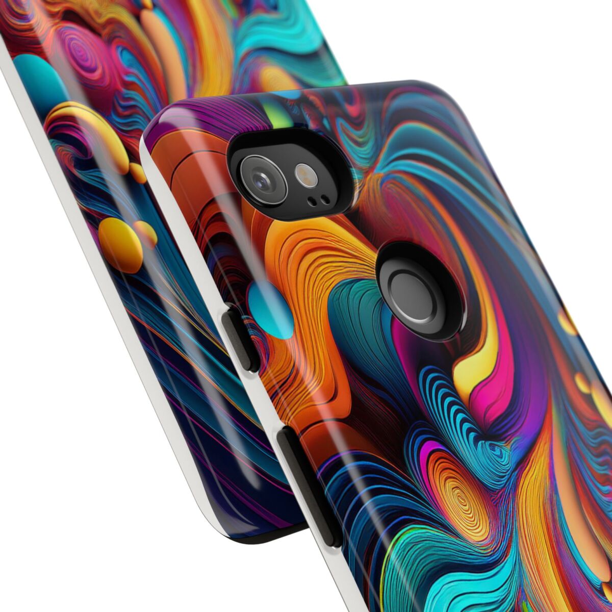 Psychedelic, Vibrant Artsy Phone Case, Colorful Protective over, iPhone, Galaxy, Google - Image 196