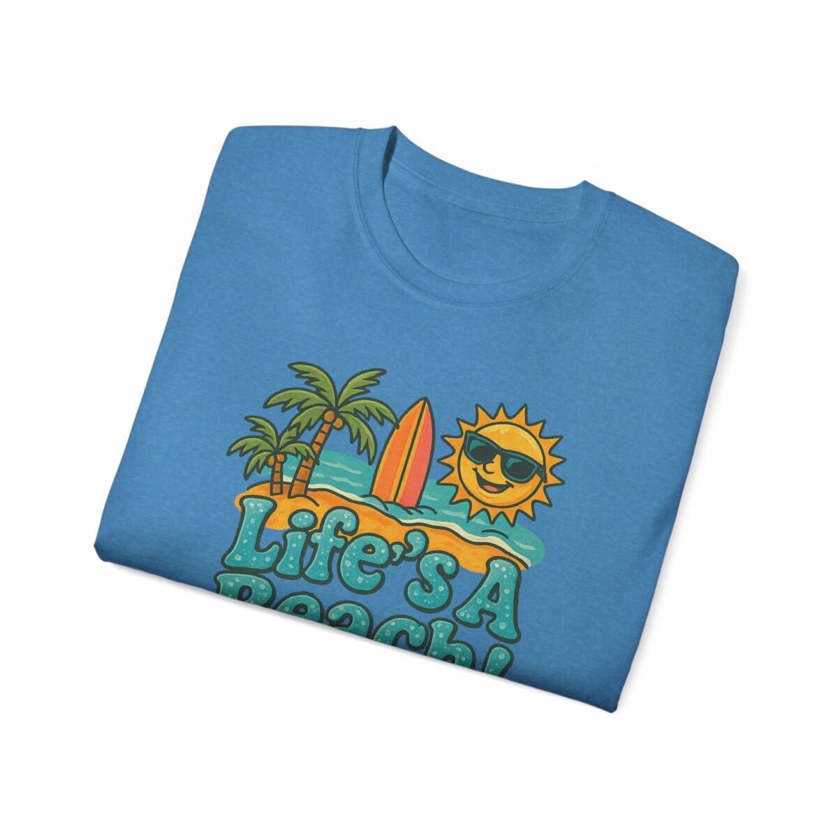 Life's A Beach Cotton Tee, Summer T-Shirt, Vacation Apparel, Beach Lover Gift, Casual Wear, Fun Graphic Tee - Image 36