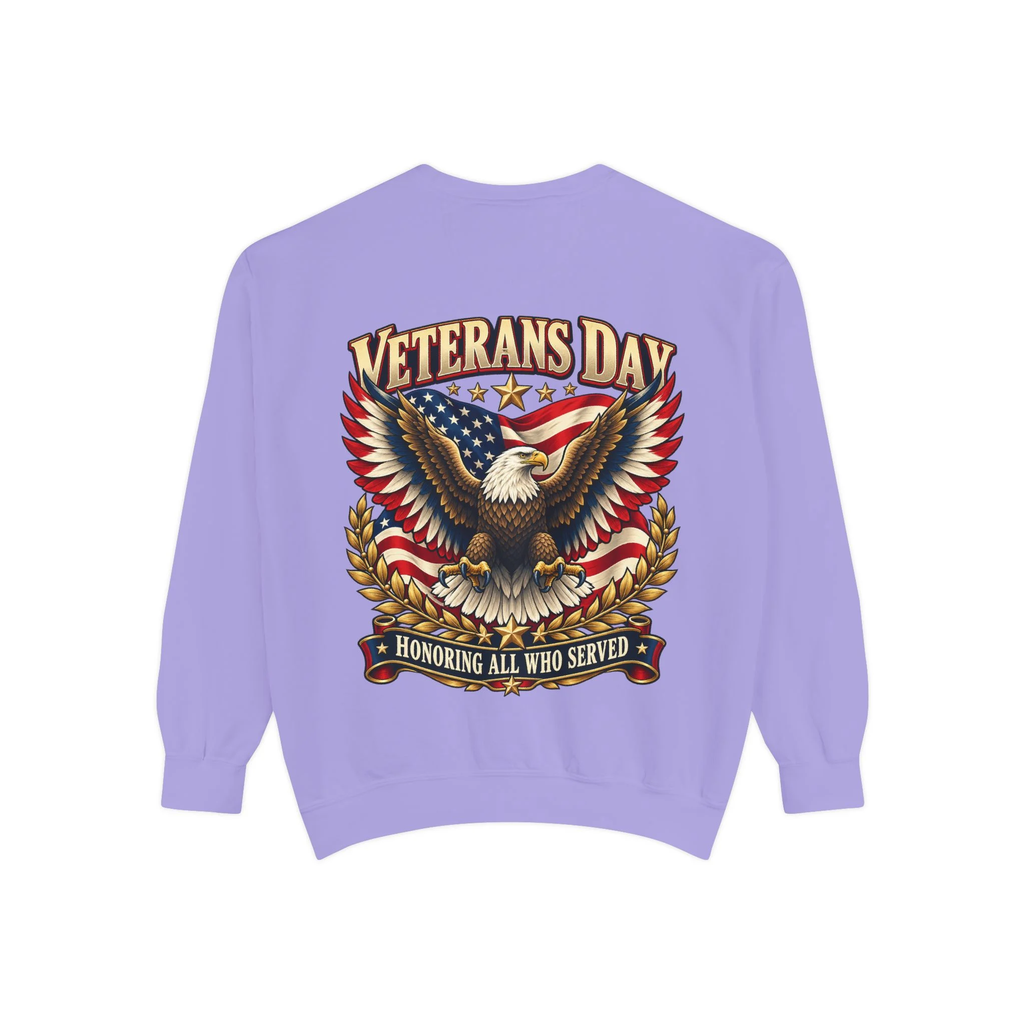 Veterans Unisex Garment-Dyed Sweatshirt - image back - Image 16