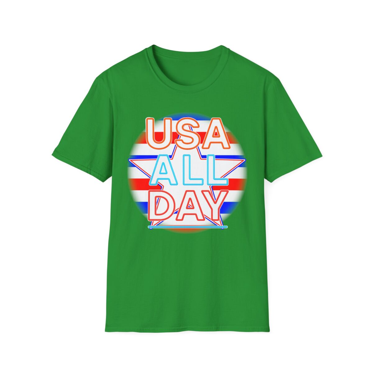 USA All Day Unisex Softstyle T-Shirt, Patriotic Tee, Fourth of July Shirt, Casual Summer Top, Independence Day Outfit - Image 29
