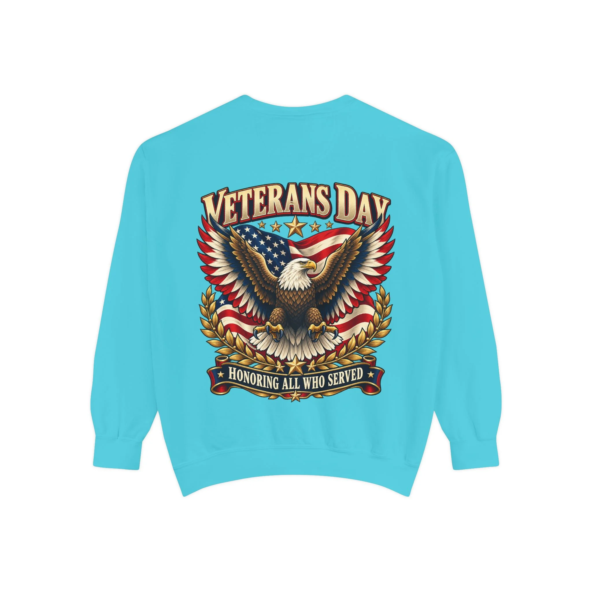 Veterans Unisex Garment-Dyed Sweatshirt - image back - Image 10