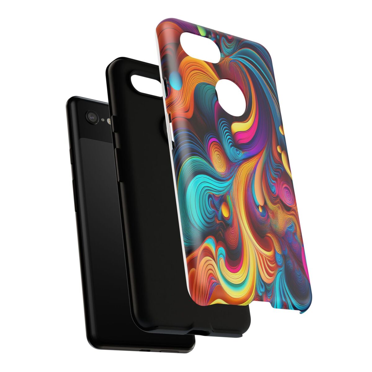 Psychedelic, Vibrant Artsy Phone Case, Colorful Protective over, iPhone, Galaxy, Google - Image 212