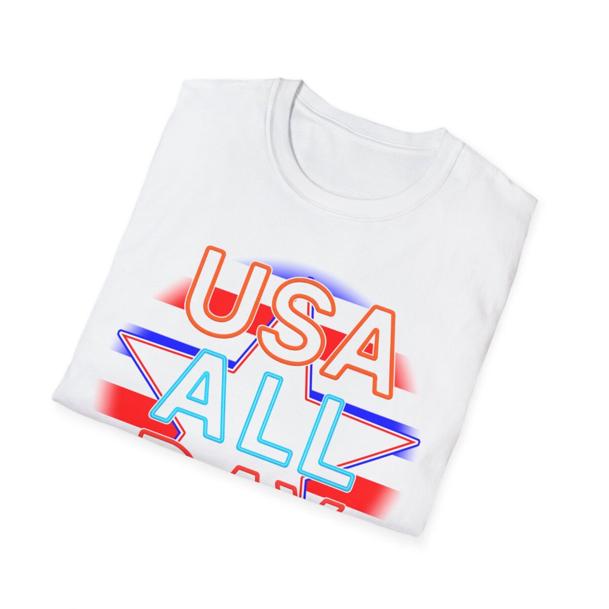 USA All Day Unisex Softstyle T-Shirt, Patriotic Tee, Fourth of July Shirt, Casual Summer Top, Independence Day Outfit - Image 4