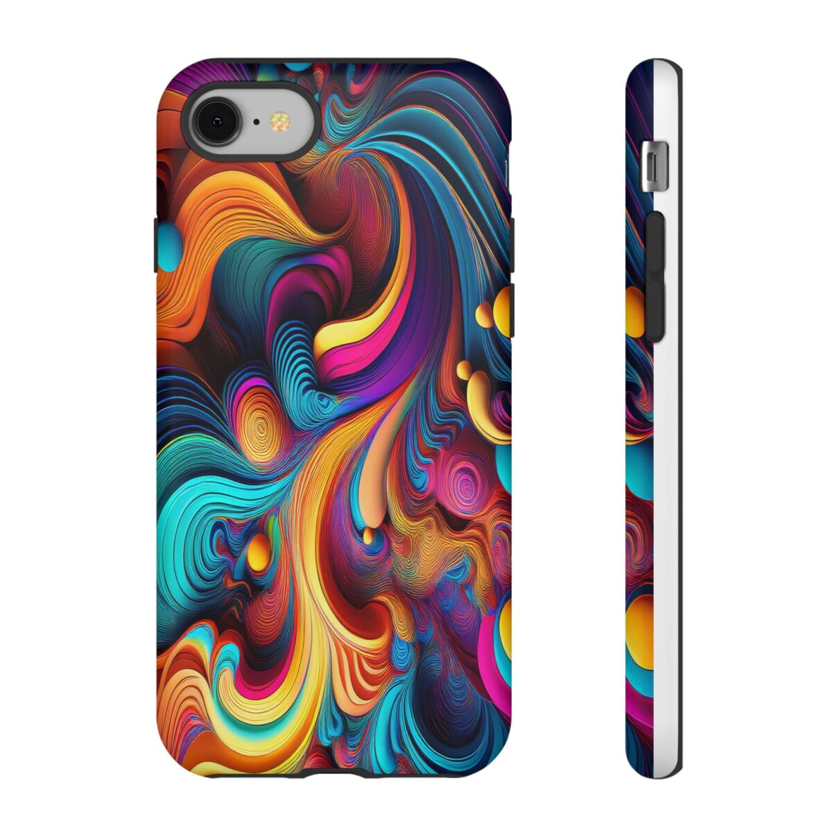 Psychedelic, Vibrant Artsy Phone Case, Colorful Protective over, iPhone, Galaxy, Google - Image 2