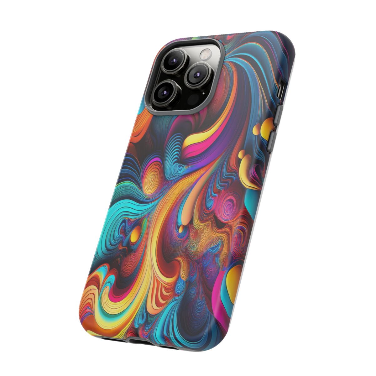 Psychedelic, Vibrant Artsy Phone Case, Colorful Protective over, iPhone, Galaxy, Google - Image 80