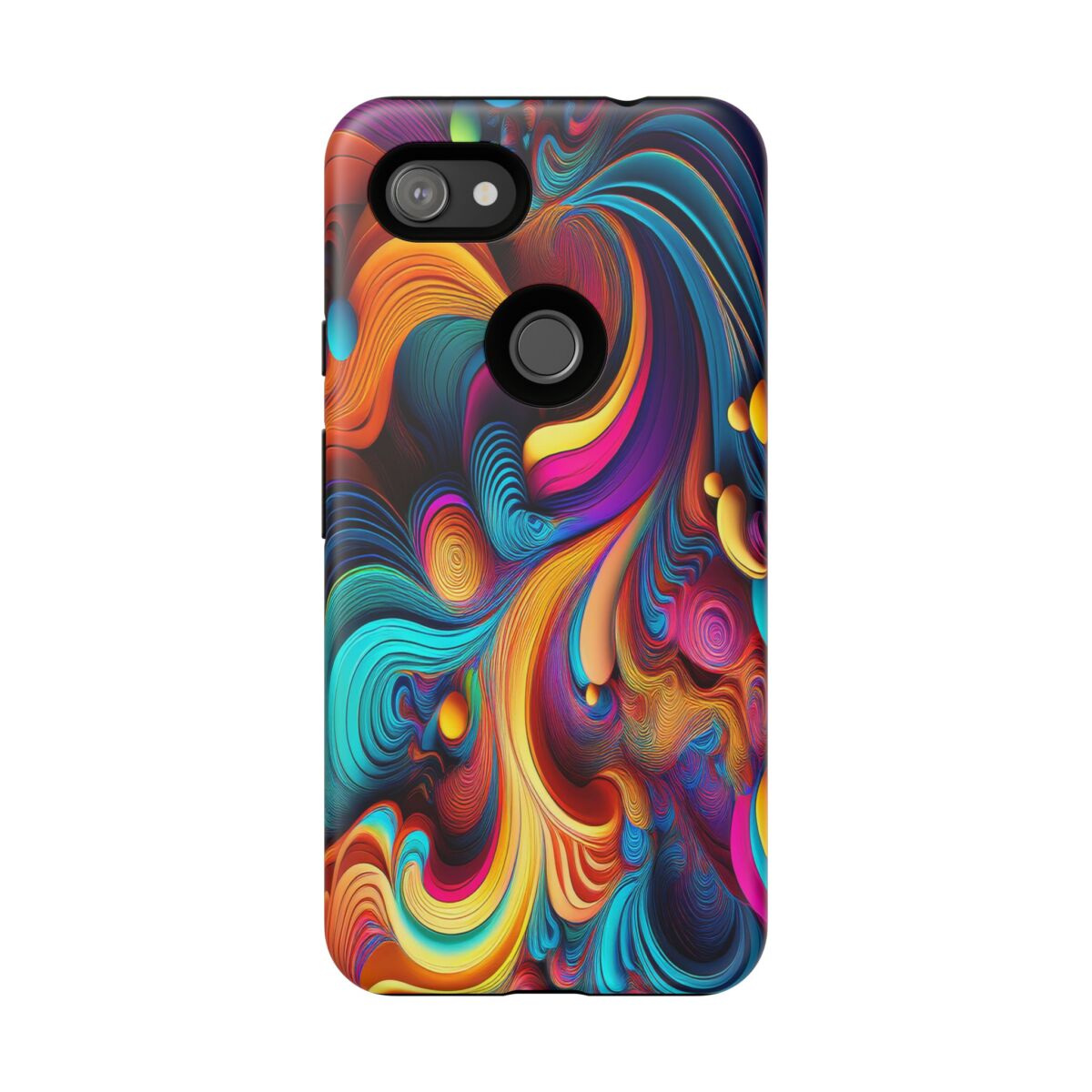 Psychedelic, Vibrant Artsy Phone Case, Colorful Protective over, iPhone, Galaxy, Google - Image 222