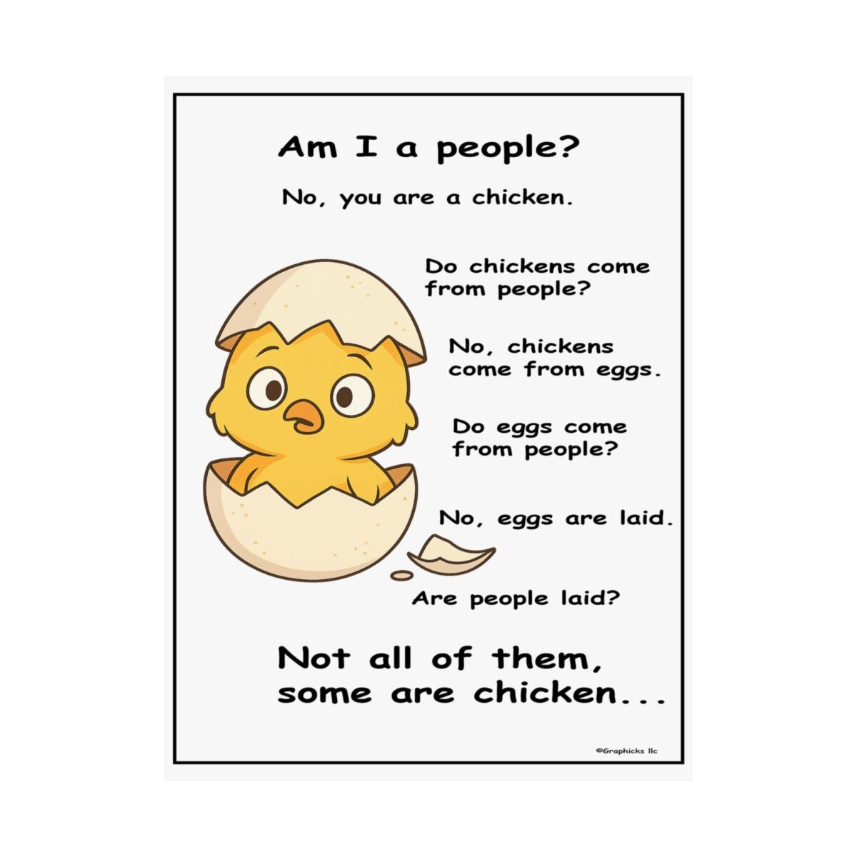 Humorous Poster Chicken Egg - Image 5