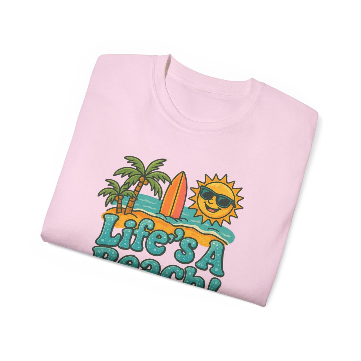 Life's A Beach Cotton Tee, Summer T-Shirt, Vacation Apparel, Beach Lover Gift, Casual Wear, Fun Graphic Tee - Image 48