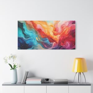 Wild Vibrant Abstract Art Canvas, Wall Decor, Colorful Home Decor, Modern Art for Living Room, Unique Gift for Art Lovers
