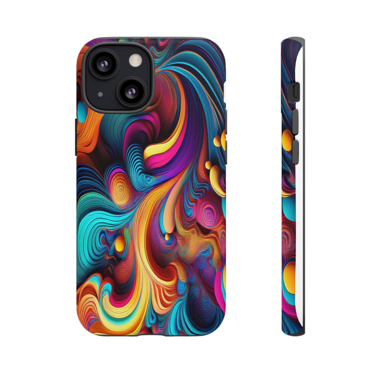 Psychedelic, Vibrant Artsy Phone Case, Colorful Protective over, iPhone, Galaxy, Google - Image 33