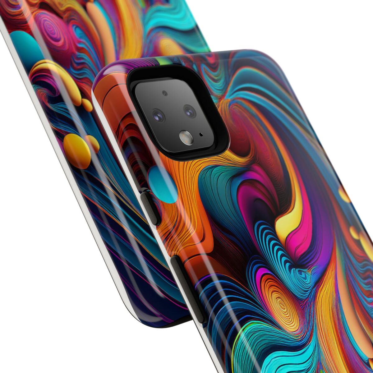 Psychedelic, Vibrant Artsy Phone Case, Colorful Protective over, iPhone, Galaxy, Google - Image 232
