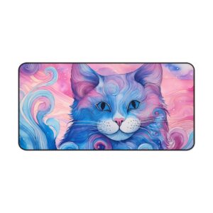 Abstract Cat Themed Gaming Mouse Pad 32 x 16in.