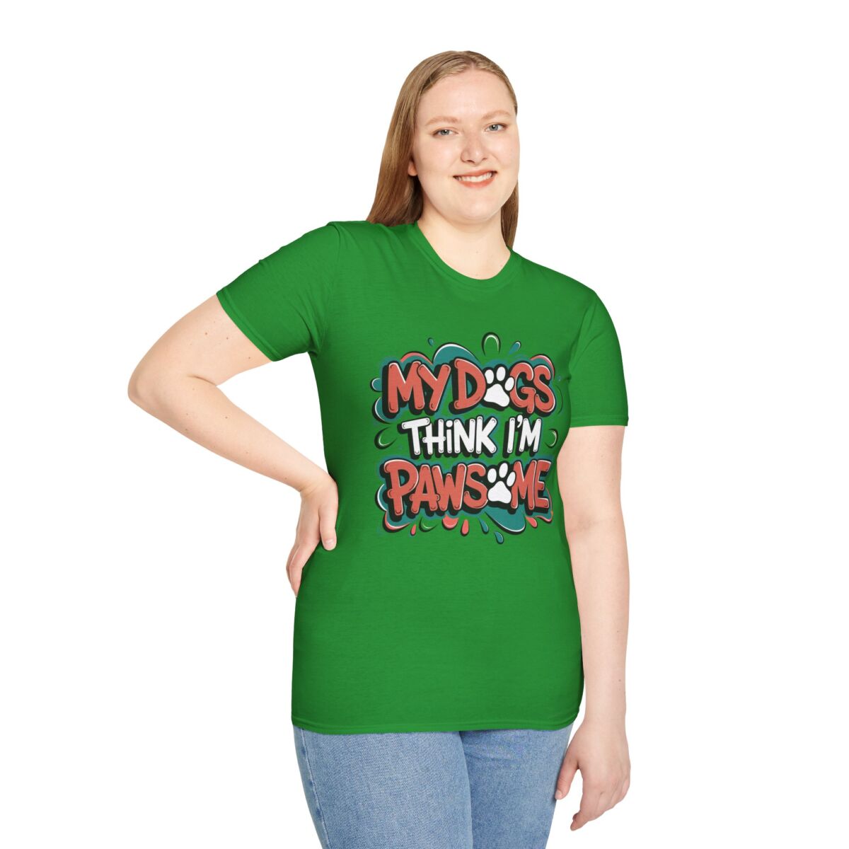 Pawsome Dog Lover T-Shirt - Unisex Softstyle Tee - Image 4