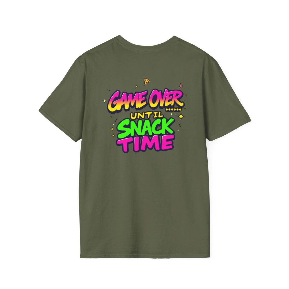 'Game Over Until Snack Time' T-Shirt | Funny Gamer Snack Tee | Video Game Humor Shirt | Gaming Food Lover Gift - Image 22