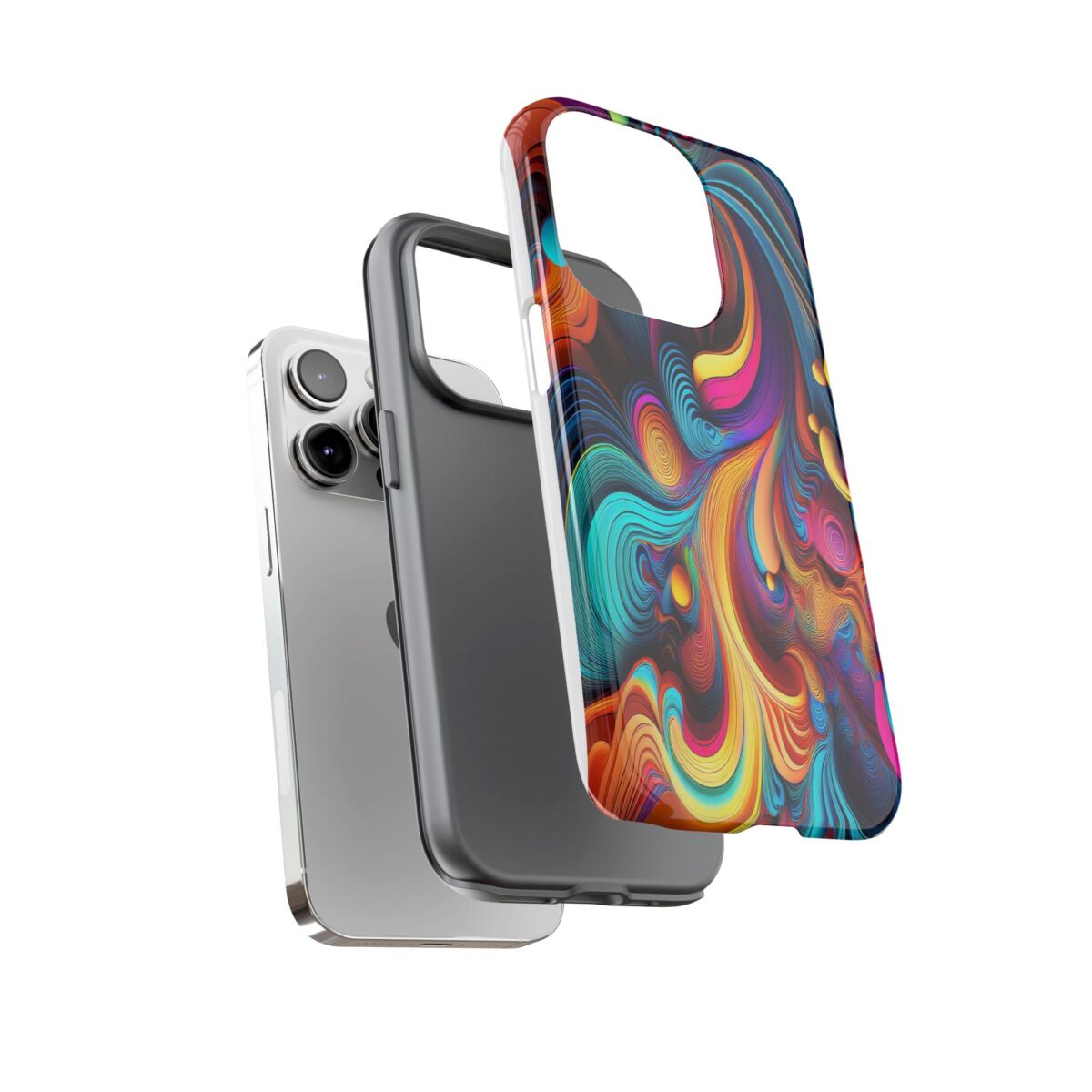Psychedelic, Vibrant Artsy Phone Case, Colorful Protective over, iPhone, Galaxy, Google - Image 61