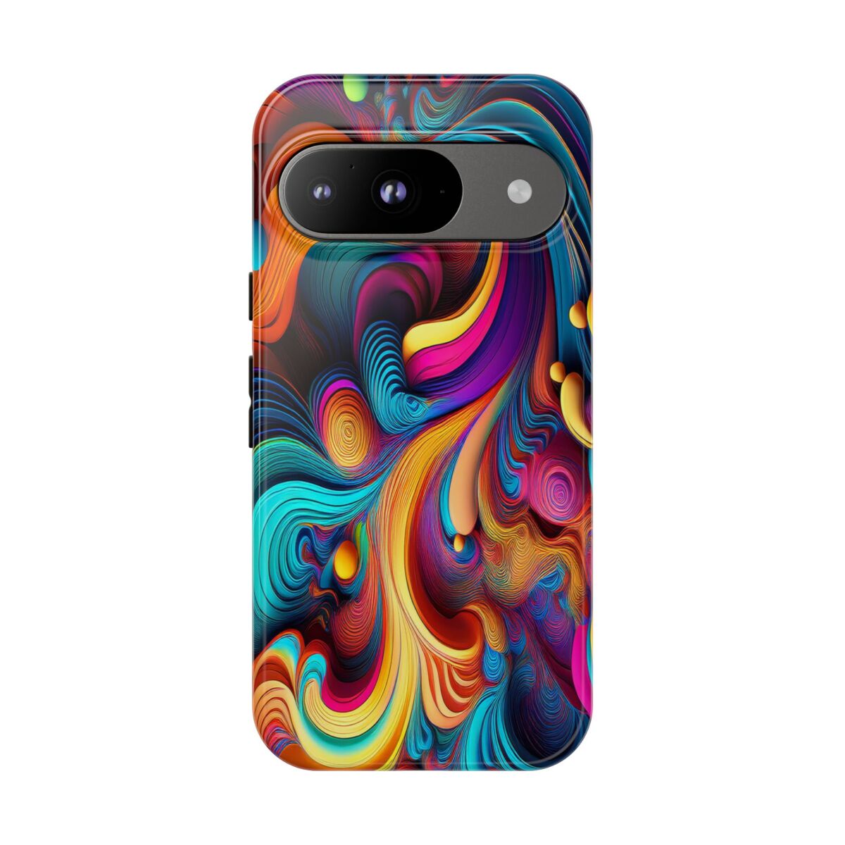 Psychedelic, Vibrant Artsy Phone Case, Colorful Protective over, iPhone, Galaxy, Google - Image 171