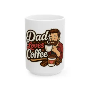Dad loves coffee Ceramic Mug, (11oz, 15oz)
