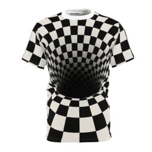 3D Optical Illusion Tee - Unisex Cut & Sew Shirt, Trick Eye T-Shirt