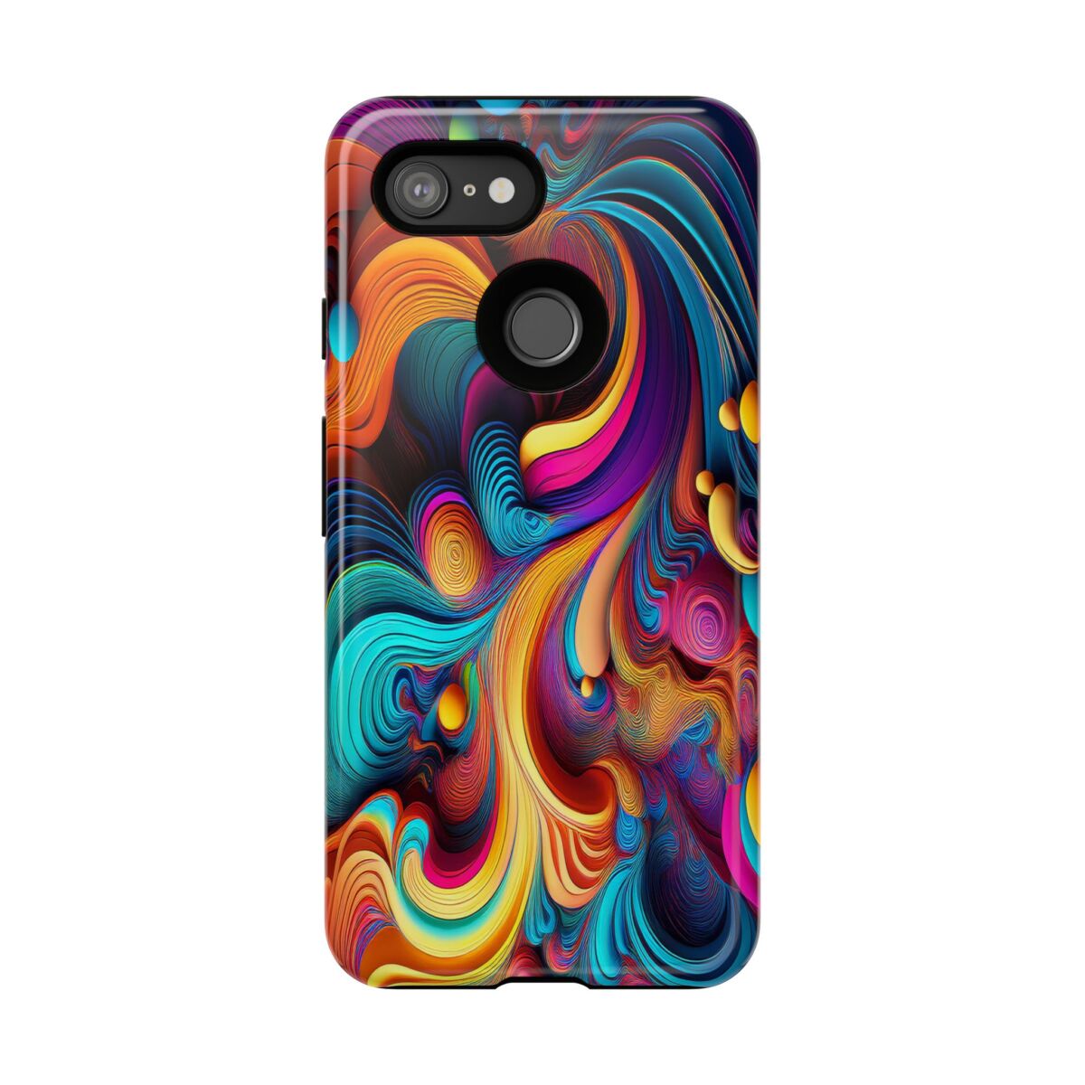 Psychedelic, Vibrant Artsy Phone Case, Colorful Protective over, iPhone, Galaxy, Google - Image 201