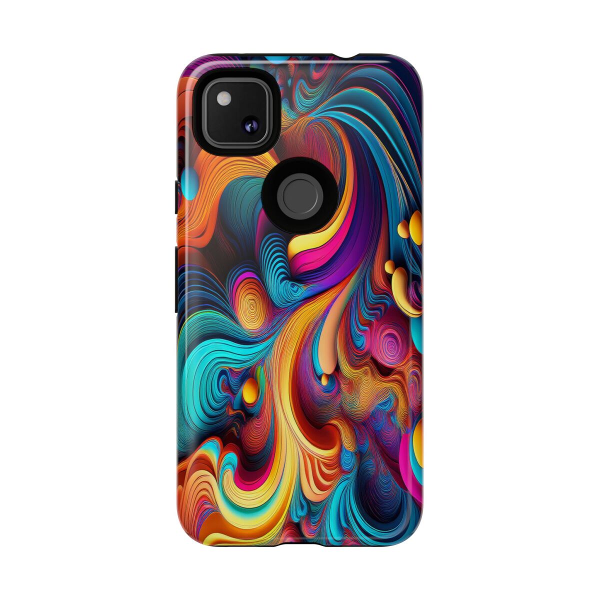Psychedelic, Vibrant Artsy Phone Case, Colorful Protective over, iPhone, Galaxy, Google - Image 237