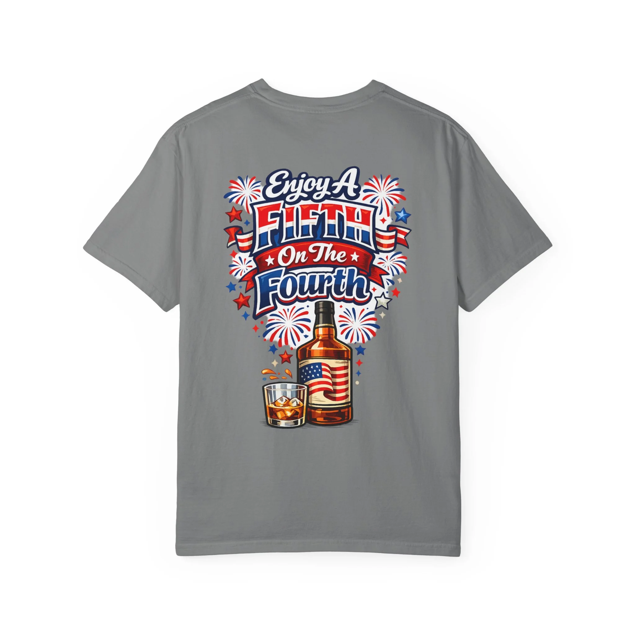 Enjoy A Fifth On The Fourth Unisex Garment-Dyed T-shirt - Image 4