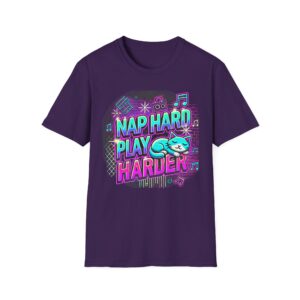 Nap Hard Play Harder T-Shirt, Gift for Cat Lovers