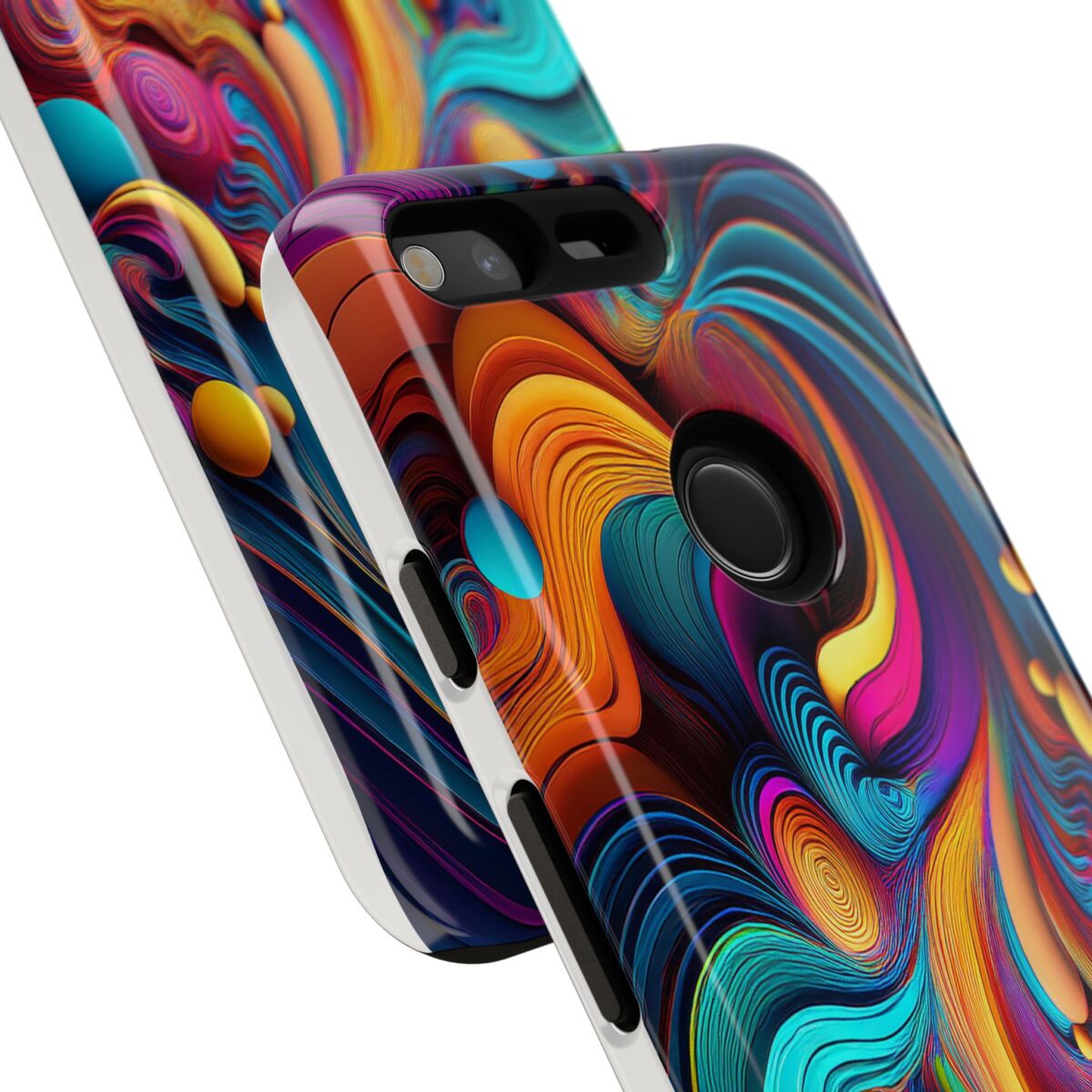 Psychedelic, Vibrant Artsy Phone Case, Colorful Protective over, iPhone, Galaxy, Google - Image 250