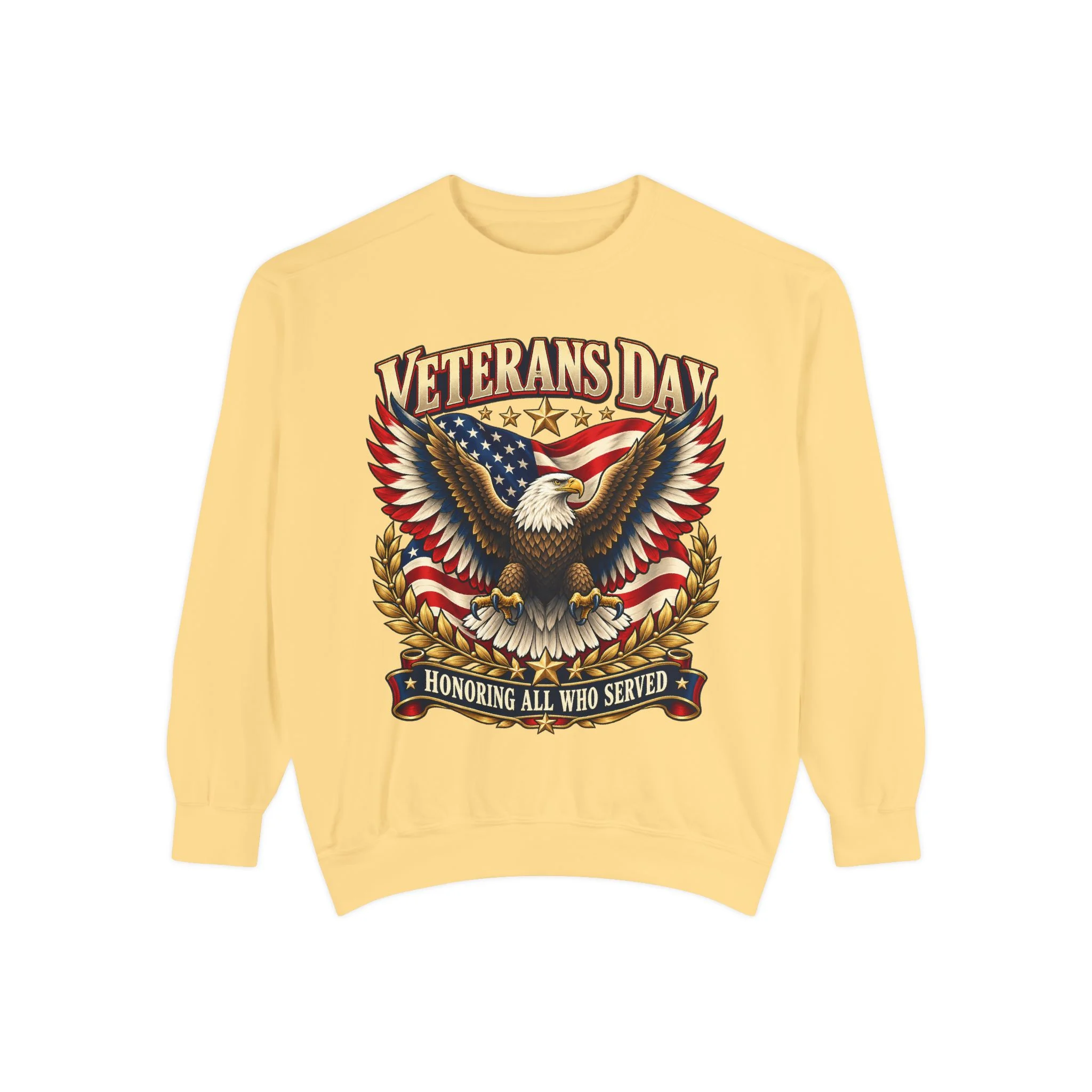 Veterans Unisex Garment-Dyed Sweatshirt - Image Front - Image 3