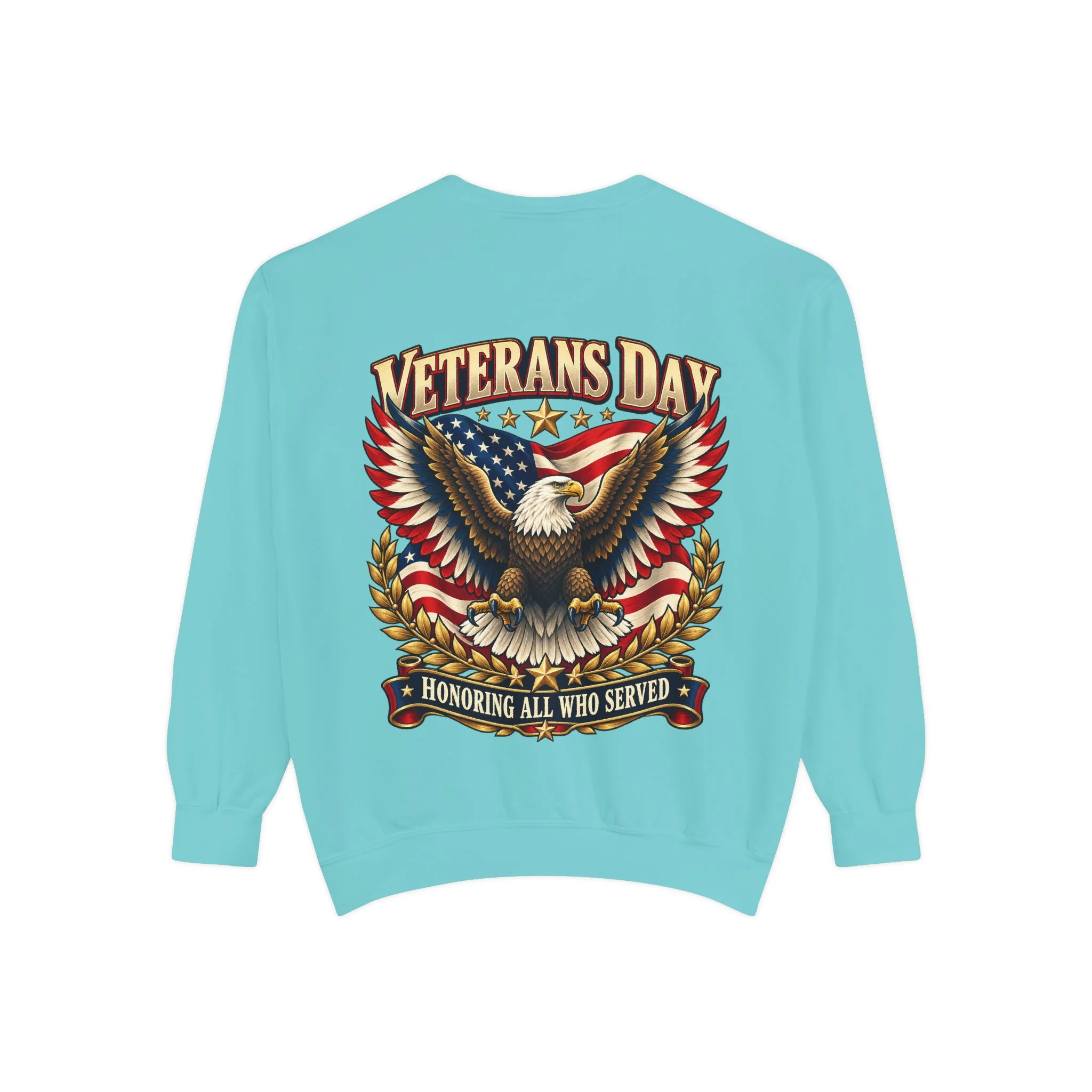 Veterans Unisex Garment-Dyed Sweatshirt - image back - Image 6