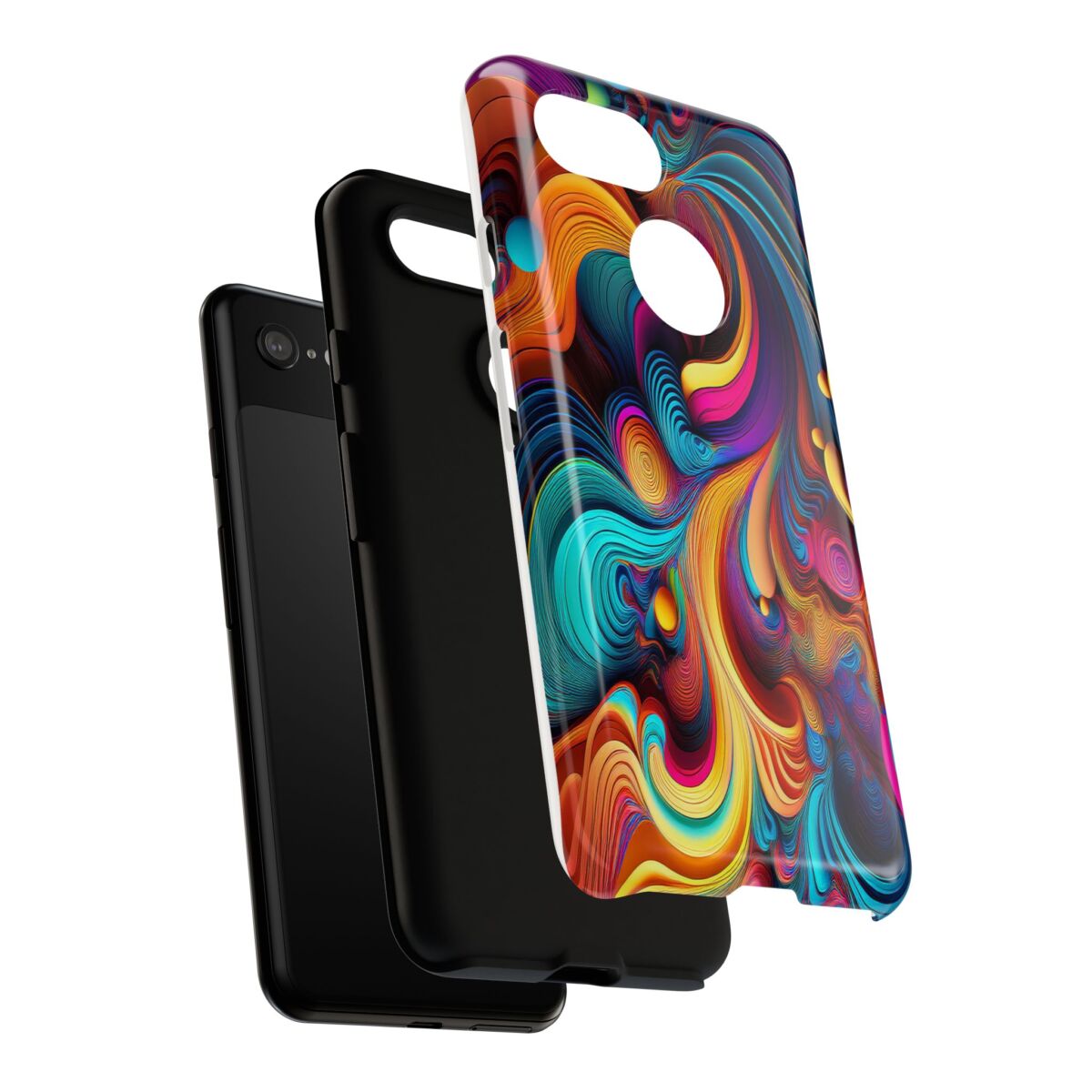 Psychedelic, Vibrant Artsy Phone Case, Colorful Protective over, iPhone, Galaxy, Google - Image 203