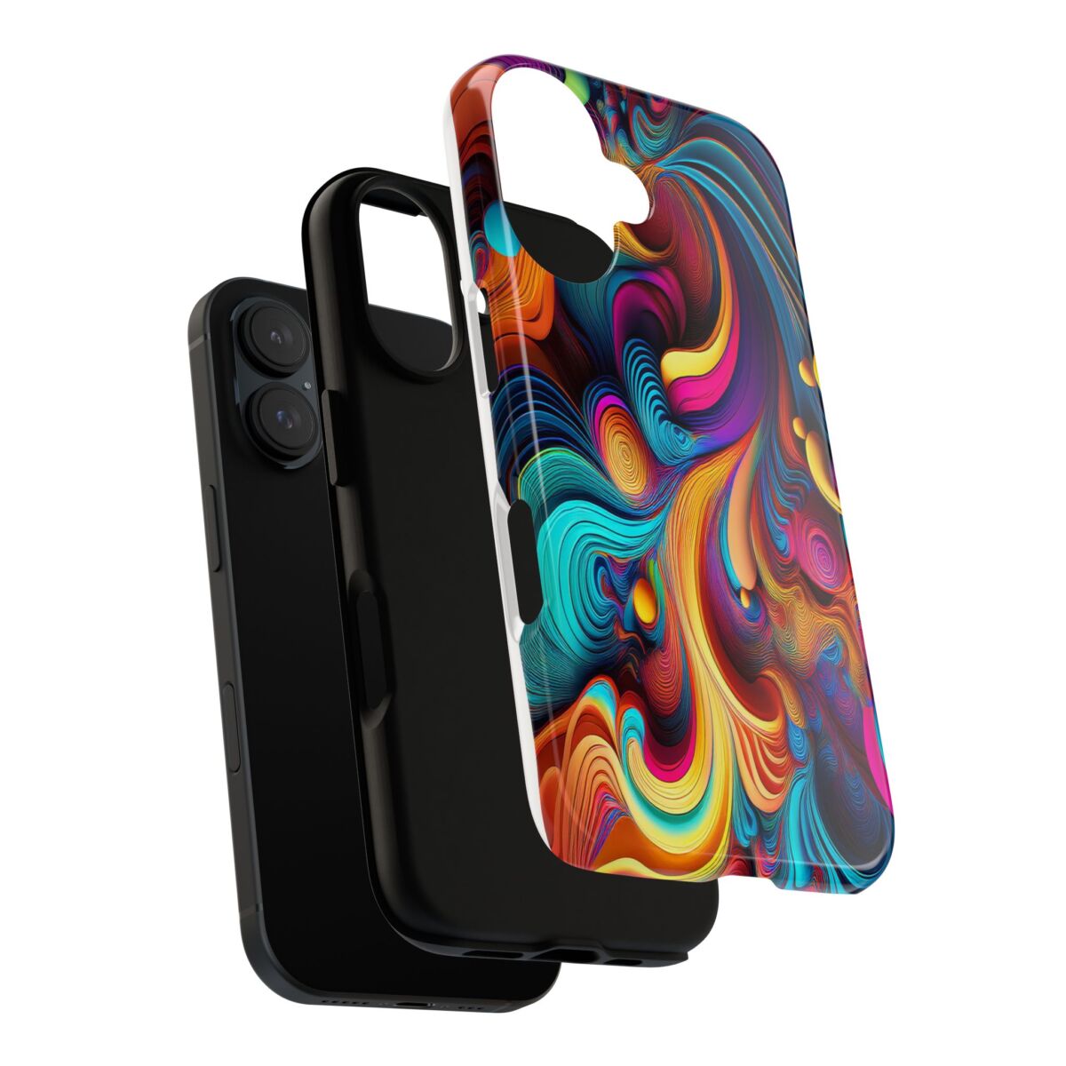 Psychedelic, Vibrant Artsy Phone Case, Colorful Protective over, iPhone, Galaxy, Google - Image 141
