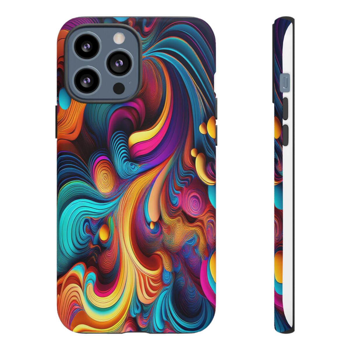 Psychedelic, Vibrant Artsy Phone Case, Colorful Protective over, iPhone, Galaxy, Google - Image 41