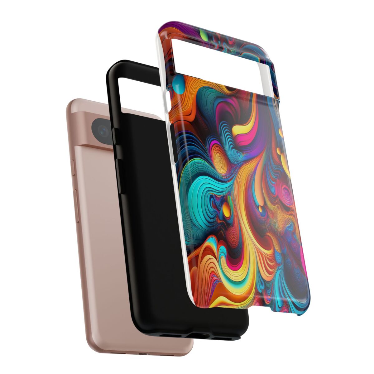 Psychedelic, Vibrant Artsy Phone Case, Colorful Protective over, iPhone, Galaxy, Google - Image 134