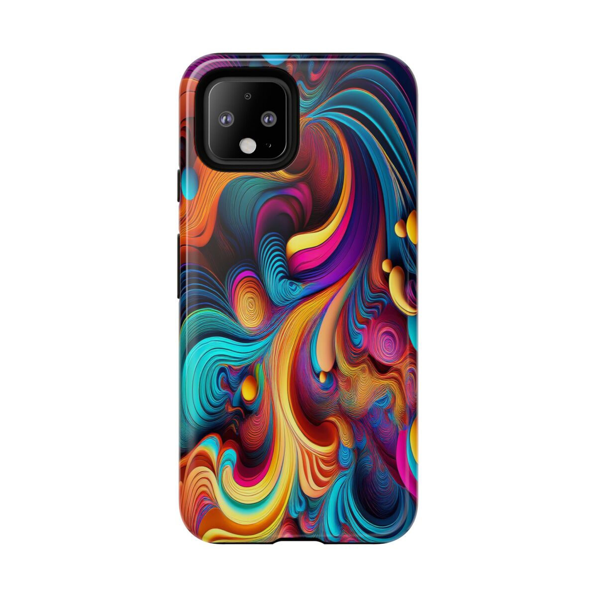 Psychedelic, Vibrant Artsy Phone Case, Colorful Protective over, iPhone, Galaxy, Google - Image 225