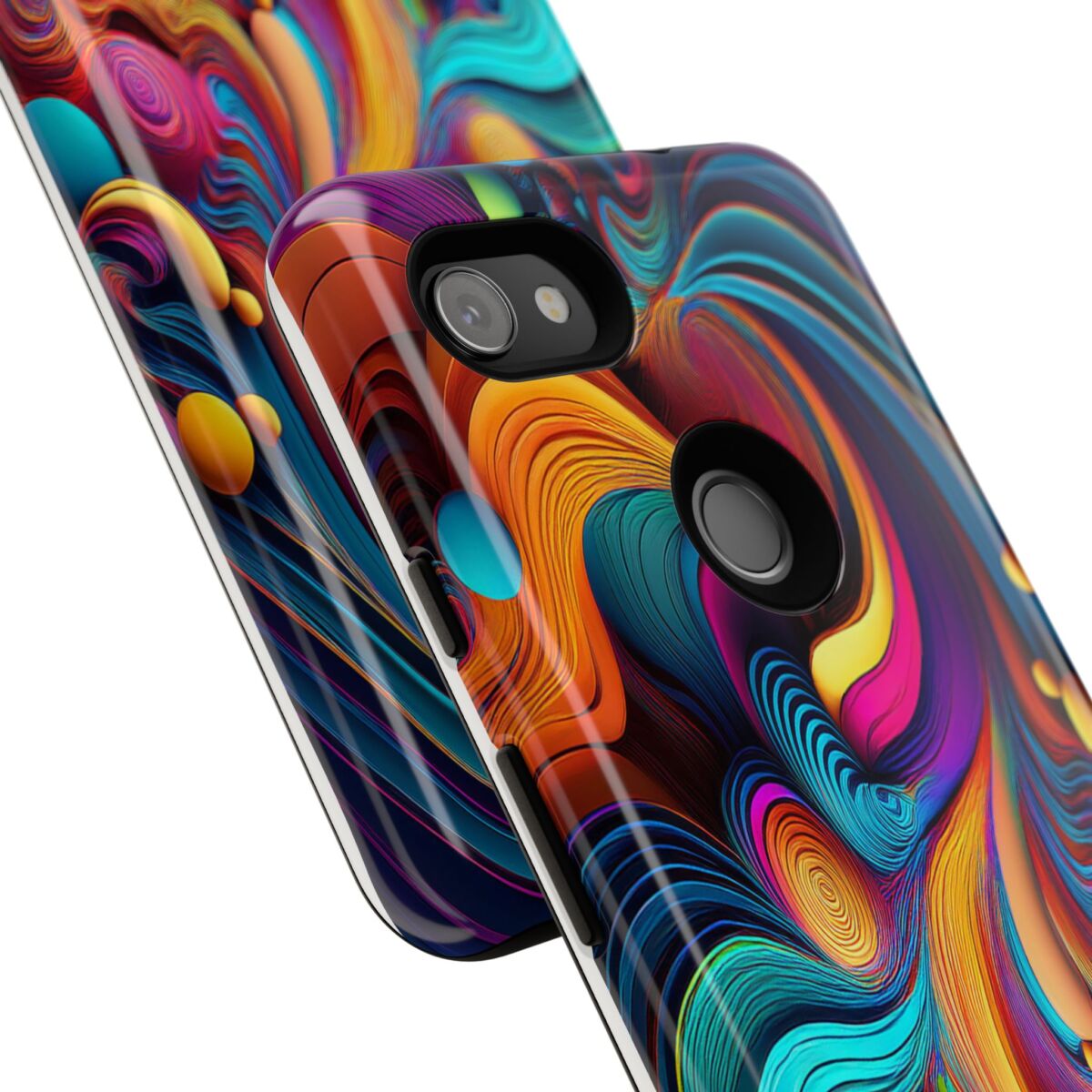 Psychedelic, Vibrant Artsy Phone Case, Colorful Protective over, iPhone, Galaxy, Google - Image 220