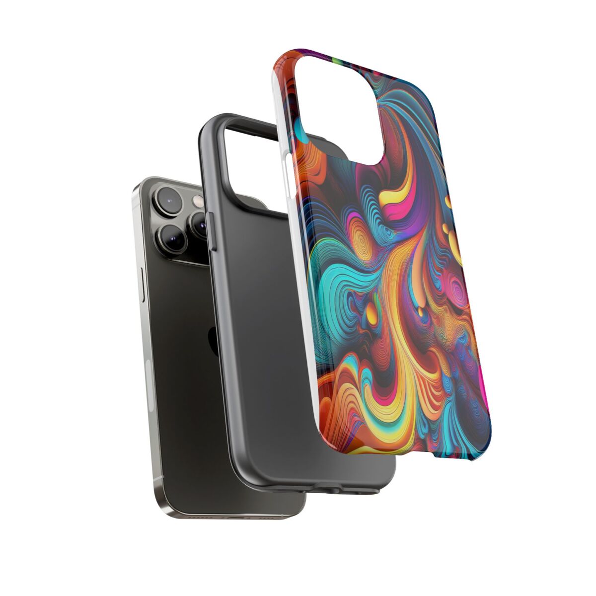 Psychedelic, Vibrant Artsy Phone Case, Colorful Protective over, iPhone, Galaxy, Google - Image 77