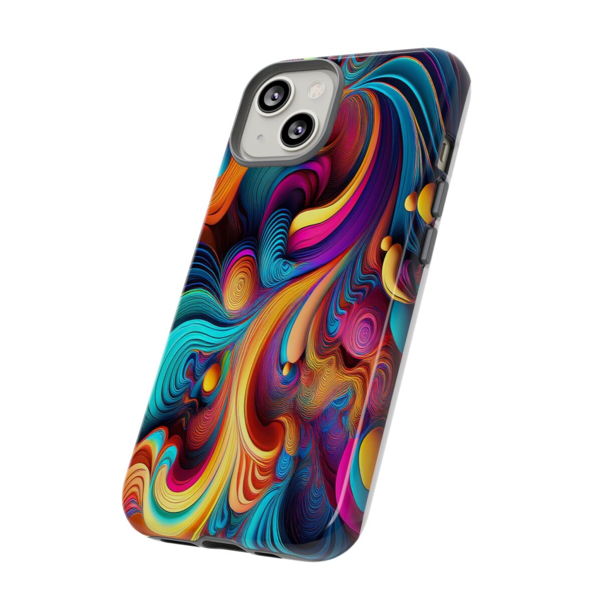 Psychedelic, Vibrant Artsy Phone Case, Colorful Protective over, iPhone, Galaxy, Google - Image 52