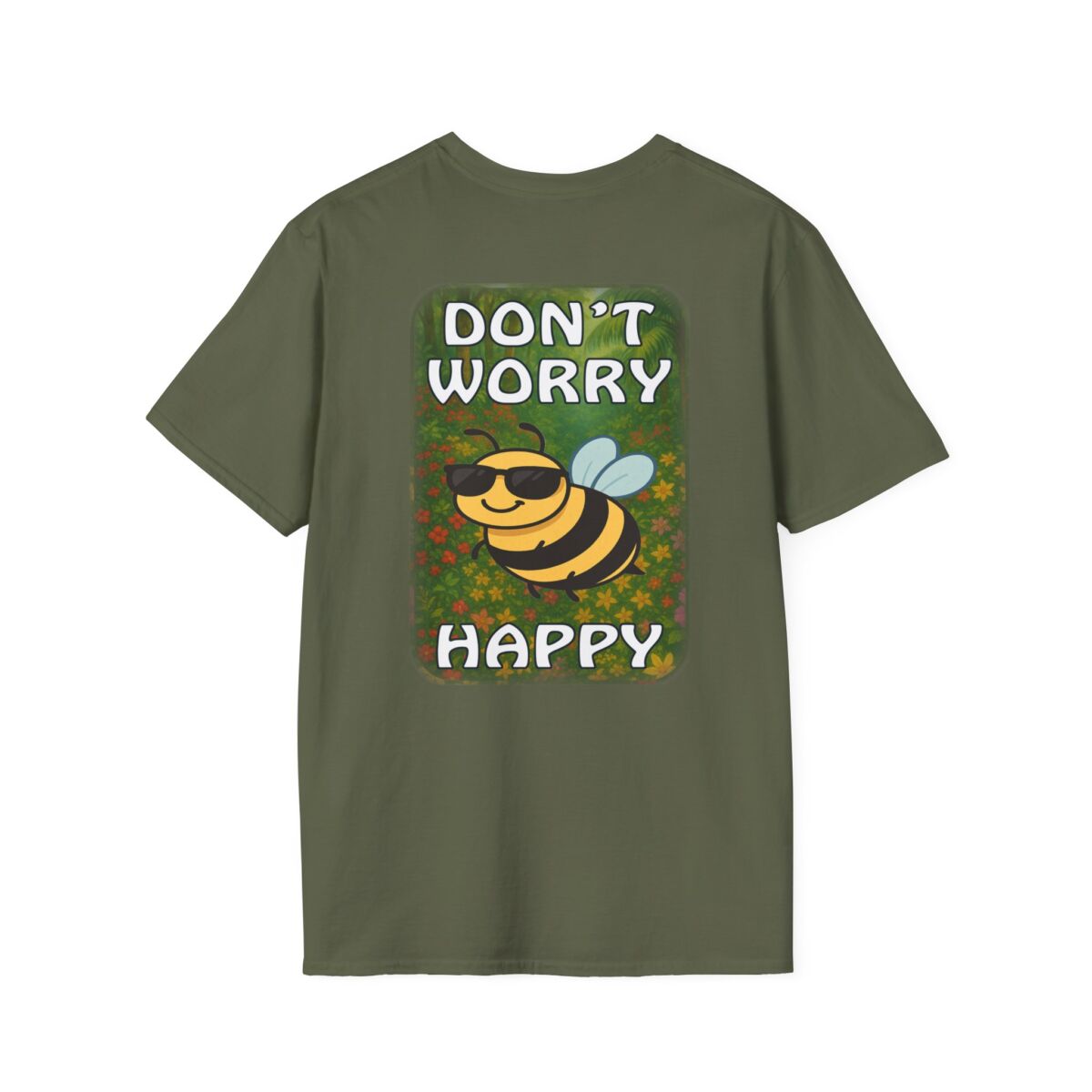 'Dont Worry Bee Happy' T-Shirt | Cute Bee Pun Tee | Positive Vibes Graphic Shirt | Bee Kind Nature Lover Gift - Image 26