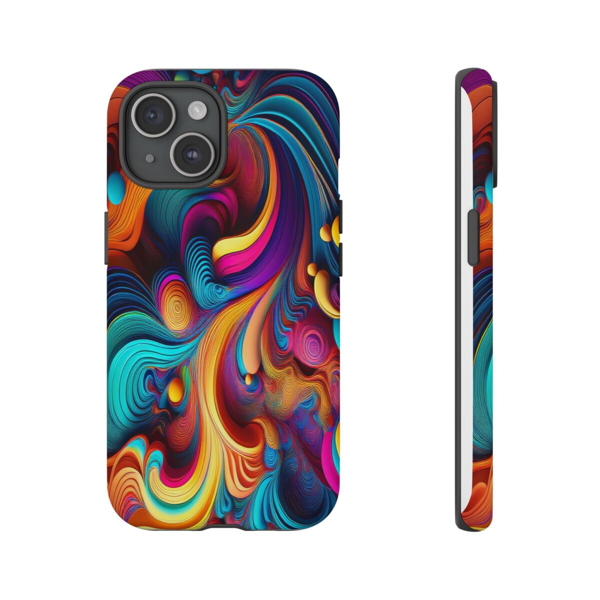 Psychedelic, Vibrant Artsy Phone Case, Colorful Protective over, iPhone, Galaxy, Google - Image 102