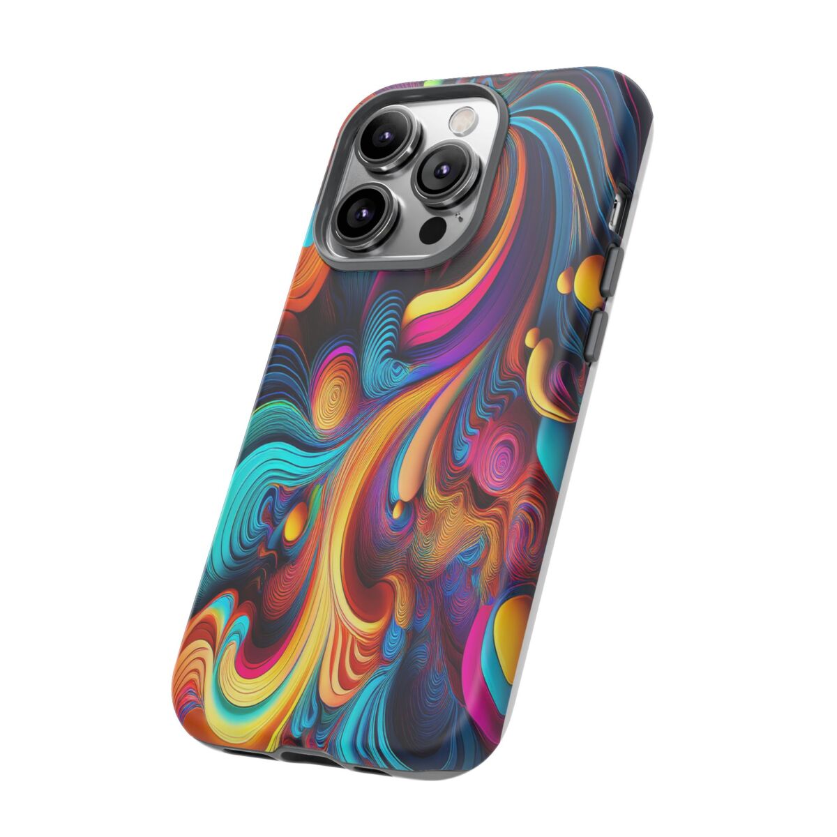 Psychedelic, Vibrant Artsy Phone Case, Colorful Protective over, iPhone, Galaxy, Google - Image 64