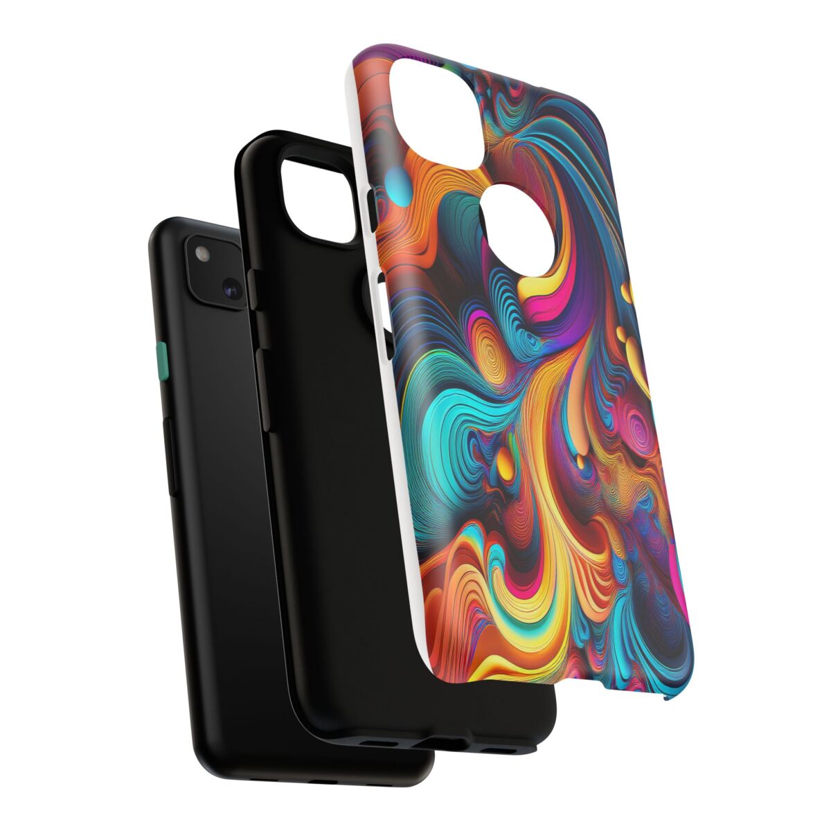 Psychedelic, Vibrant Artsy Phone Case, Colorful Protective over, iPhone, Galaxy, Google - Image 242