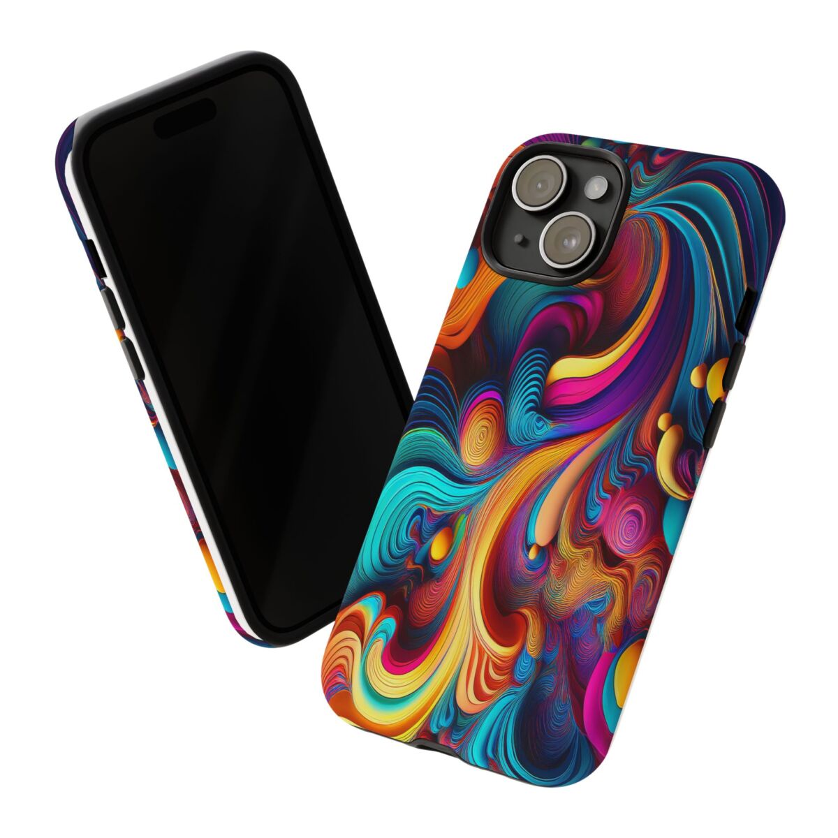 Psychedelic, Vibrant Artsy Phone Case, Colorful Protective over, iPhone, Galaxy, Google - Image 103