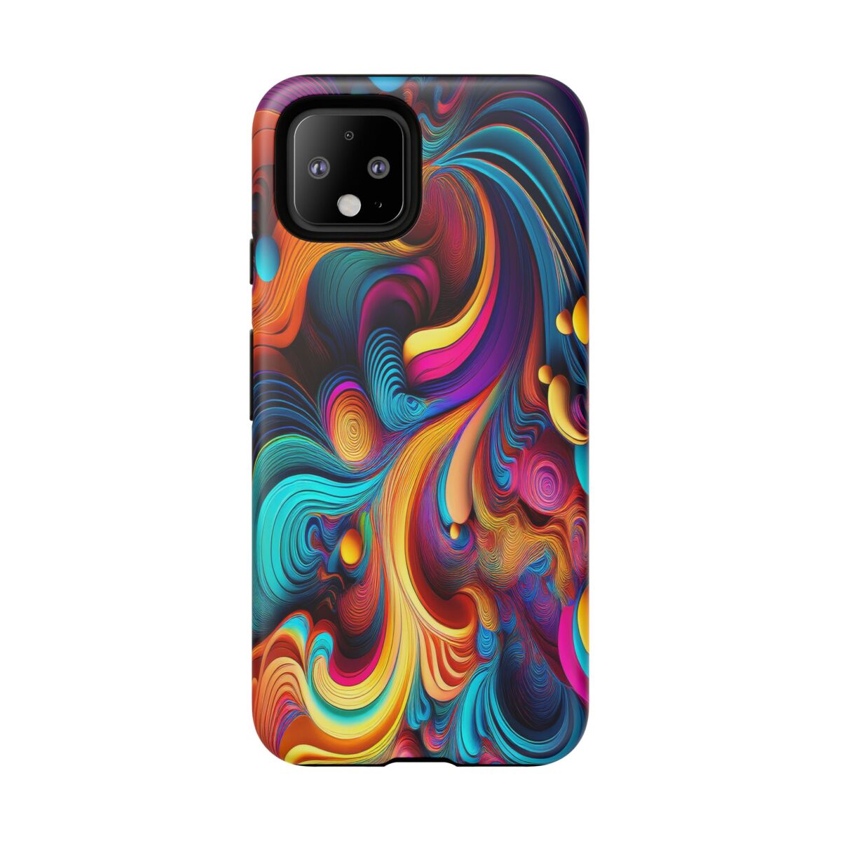 Psychedelic, Vibrant Artsy Phone Case, Colorful Protective over, iPhone, Galaxy, Google - Image 228