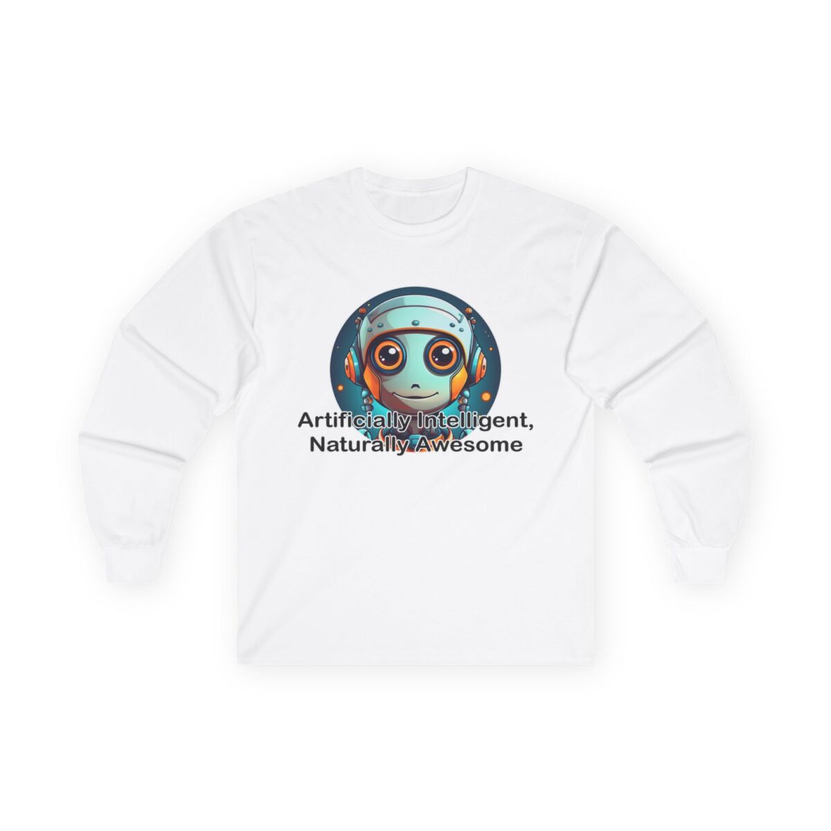 Artfully Awesome Unisex Long Sleeve Tee - Fun AI Design, Tech Enthusiast Gift, Casual Wear, Geeky Style, Novelty Shirt