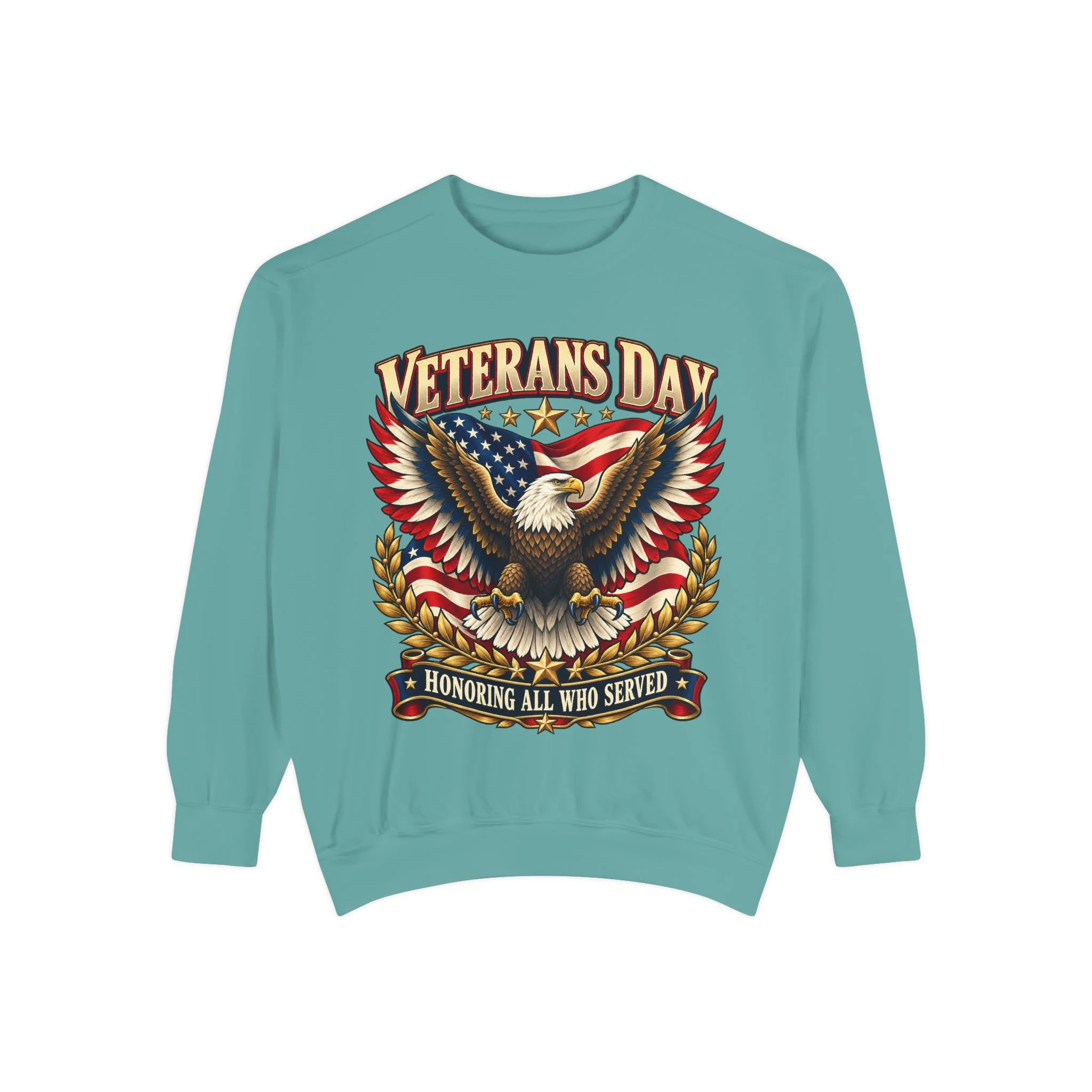 Veterans Unisex Garment-Dyed Sweatshirt - Image Front - Image 9