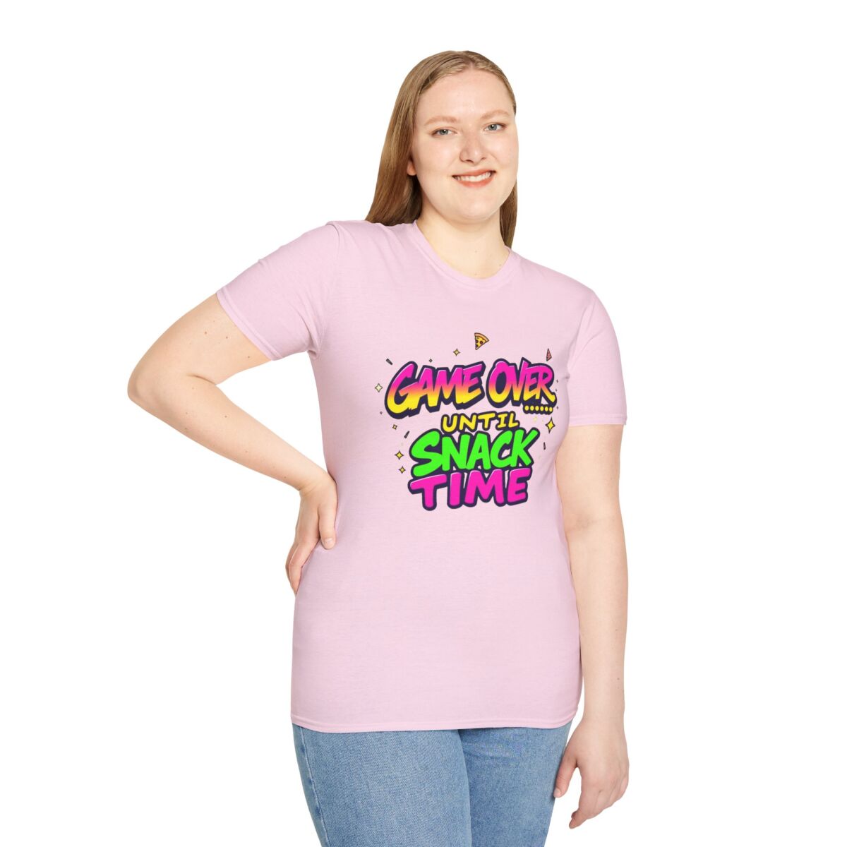 Game Over Until Snack Time T-Shirt, Funny Gamer Tee - Image 4