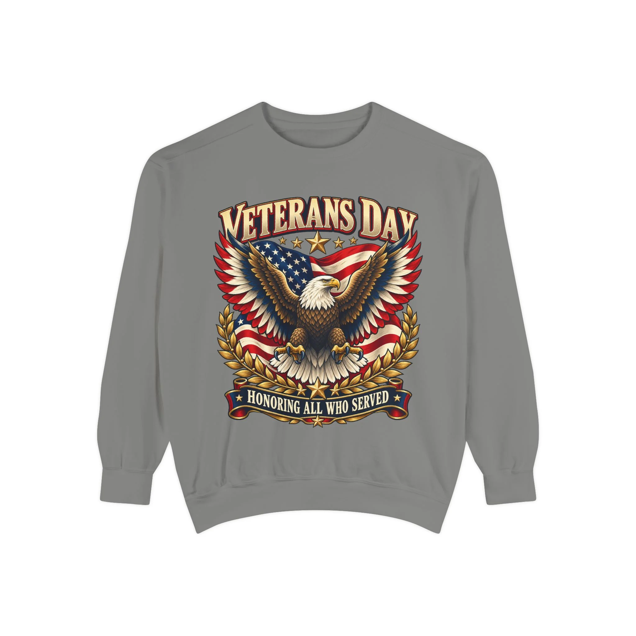 Veterans Unisex Garment-Dyed Sweatshirt - Image Front - Image 5